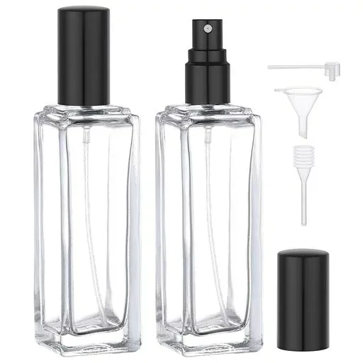 Segbeauty アトマイザー 30ml 2個入り ガラス製 プッシュ式 詰め替え スプレー容器 漏れない ミニボトル スプレーボトル クイック 香水噴霧器 携帯用 詰め替え容器 液漏れ防止 持ち込み可能 …