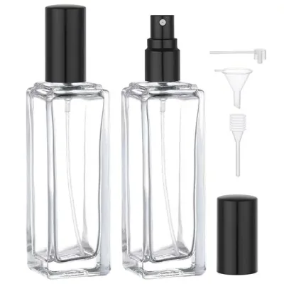 Segbeauty アトマイザー 30ml 2個入り ガラス製 プッシュ式 詰め替え スプレー容器 漏れない ミニボトル スプレーボトル クイック 香水噴霧器 携帯用 詰め替え容器 液漏れ防止 持ち込み可能 …