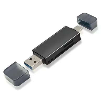 NFHK USB 3.0 & Type-C to TF T-Flashカード & SDカードリーダーライター (カメラ & ノートパソコン & タブレット & Mateシリアルフォン用)