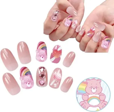 ケアベアネイルチップ 24枚入り ショート 601-4137 サンタン
