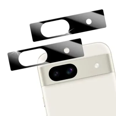 HUAKE Google Pixel 8a カメラフィルム【2 枚セット】 Pixel 8a 用 カメラフィルム レンズ 保護カバー 強化 ガラス カメラ保護 全面保護 保護フィルム