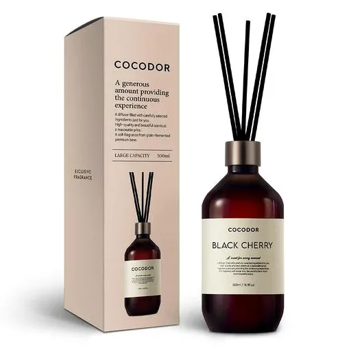 COCODOR ココドール プレミアムリードディフューザー 500ml ブラックチェリー (Black Cherry) 大容量 ルームフレグランス 芳香剤 部屋用 ギフトプレゼント人気