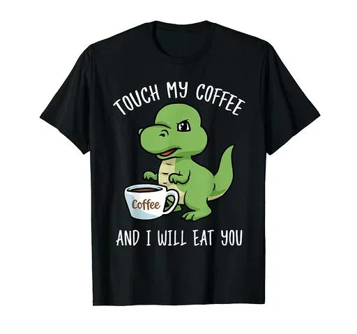 コーヒー愛好家ギフト男性恐竜コーヒーシャツ女性コーヒー Tシャツ