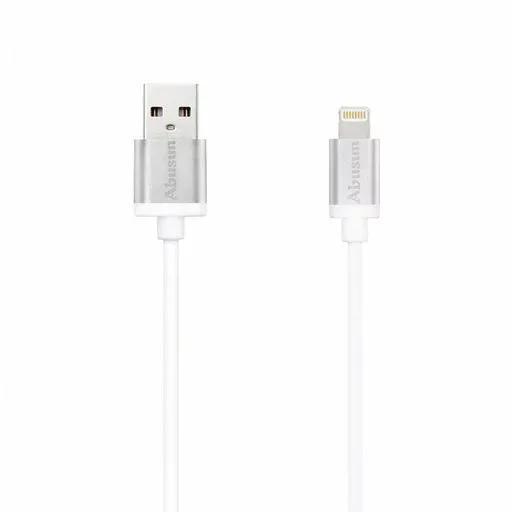 Abusun MFI認証 8ビンライトニング USB充電ケーブル iPhone iPad対応 1m(シルバー)
