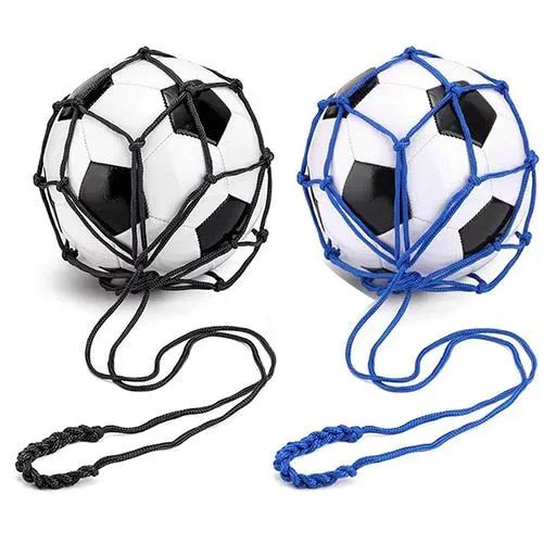 ボールネット ボール収納 サッカートレーナーネット 2個入り 網袋 持ち運び便利 リフティング練習 サッカートレーニング用ボールバッグ スポーツ 球技 ボールバッグ 網 保管用 子供用 ブ…