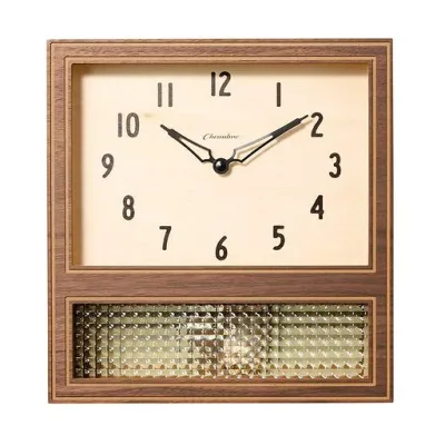 インターゼロ CHAMBRE COURT PENDULUM CLOCK 掛け時計 WALNUT CH-057WN 約W275xH289xD70mm