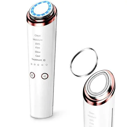 美顔器 RF美顔器 【2026新モデル】RF温冷美顔器 EMS 微電流 超音波振動 イオン導入 イオン導出 LED光ケア 1台多役 6モード 5段階レベル 毛穴ケア クレンジング 肌引き締め 目元ケア USB充電式 …