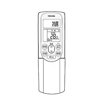 【中古】(非常に良い)東芝純正パーツ エアコン用リモコン WH-F2N 4306S445