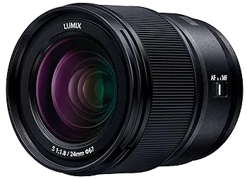 【中古】パナソニック(Panasonic) 大口径広角単焦点レンズ フルサイズミラーレス一眼 Lマウントシステム用 LUMIX S 24mm/F1.8 S-S24