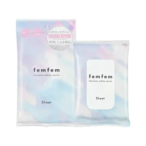 femfem フェムフェム フェミニン拭き取りシート(10枚入) ホワイトサボンの香り ふき取りシート アルコールフリー トイレに流せる アステイ _ast