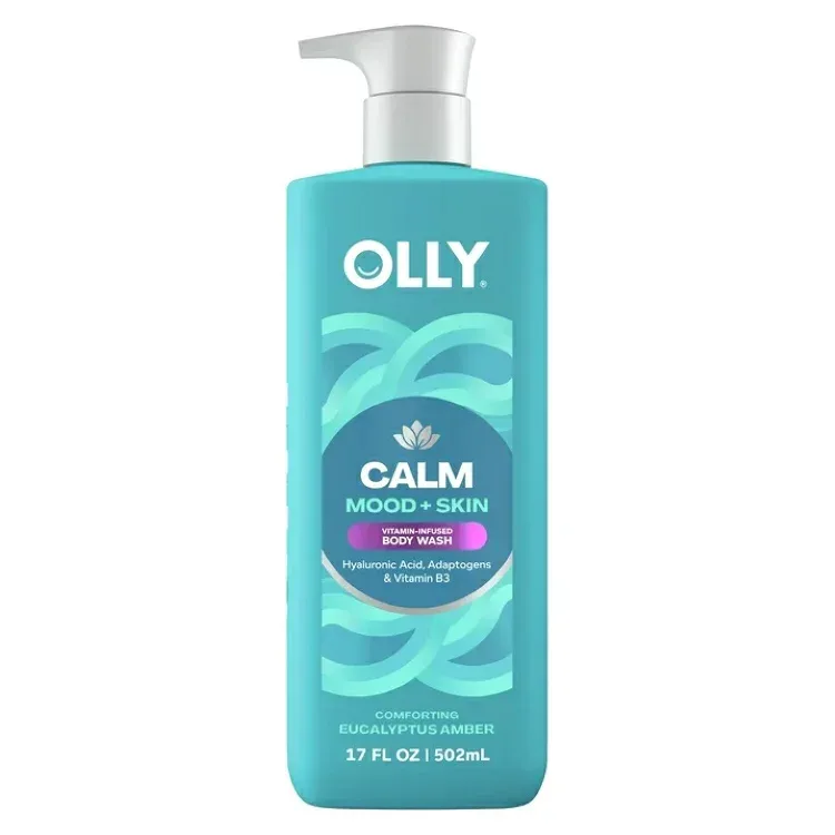 オリー カーム ボディウォッシュ ユーカリ アンバー 約502mL OLLY Calm Body Wash Repairs Skin Barrier & Soothe Stress Eucalyptus Amber, 17 oz 【お取り寄せ商品】