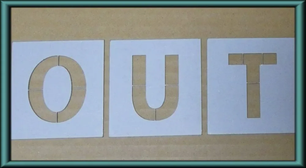 駐車場 ステンシル H450mm OUT サイズ豊富 パーキング parking 刷り込み板 吹付プレート 刷り込みプレート 吹き付け板 スプレー板 マーキングプレート 刷込み板 刷込みプレート 吹き付けプレート 吹付け板 マーキング板 スプレー板 塗装 漢字 駐車場ステンシル 道路 路面