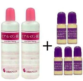 太陽のアロエ社 ヒアルロン酸 (80ml×2個)+(10ml×5個) セットスキンケア ヘアケア ボディケア リップケア 微生物発酵 基礎化粧品 保湿 美容液 乾燥くすみ プルプル肌 プレゼント 手作り化粧品 保湿 乾燥 唇 おでこ こめかみ 目の下 濃厚 涙袋 まぶた 顔 眉間 日本製