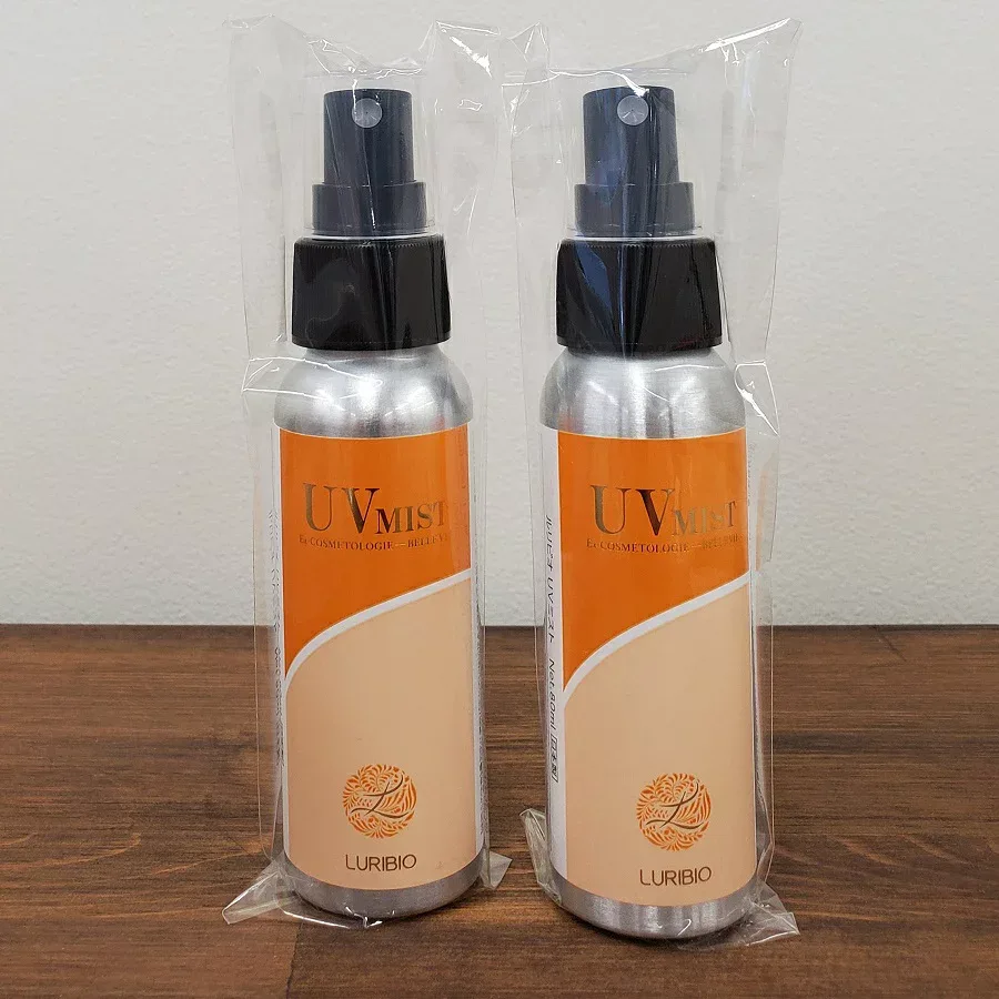 ルリビオ UVミスト 80ml×2個 LURIBIO 日焼け止め スプレー アロエベラ アミノ酸 肌 髪 全身 うるおい 紫外線ダメージ ノンケミカル 化粧水 下地 肌荒れ UV-B UV-A 酸化セリウム 日本製