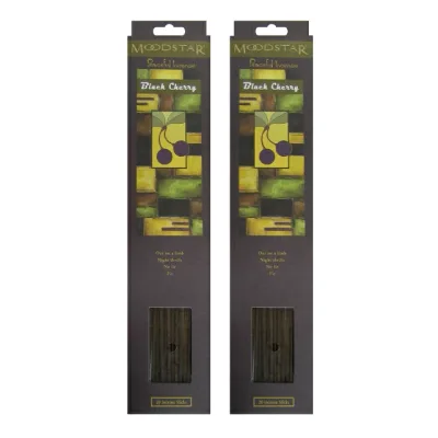 ★ネコポス対応★ MOODSTAR INCENSE STICK BLACK CHERRY 2PCS / ムードスター インセンス スティック ブラックチェリー 2個セット / Room Fragrance お香