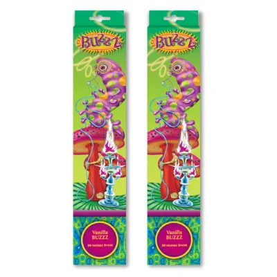 ★ネコポス対応★ GONESH INCENSE STICK BUZZZ VANILLA 2PCS / ガーネッシュ インセンス スティック バズ バニラ 2個セット / Room Fragrance お香