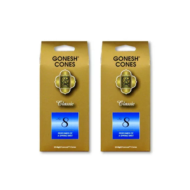 ★ネコポス対応★ GONESH INCENSE CONE NO.8 2PCS / ガーネッシュ インセンス コーン NO.8 2個セット / Room Fragrance お香