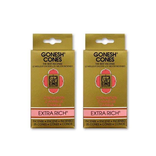 ★ใช้ได้กับ Nekopos ★ กรวยธูป GONESH อบเชย 2 ชิ้น / กรวยธูปประดับอบเชย ชุด 2 ชิ้น / ธูปหอมสำหรับห้อง