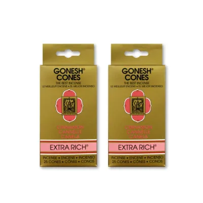 ★ใช้ได้กับ Nekopos ★ กรวยธูป GONESH อบเชย 2 ชิ้น / กรวยธูปประดับอบเชย ชุด 2 ชิ้น / ธูปหอมสำหรับห้อง