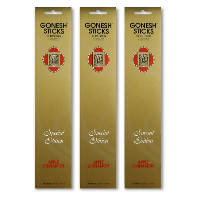 ★ネコポス送料無料★ GONESH INCENSE STICK SPECIAL EDITION APPLE CINNAMON 3PCS / ガーネッシュ インセンス スティック スペシャル エディション アップルシナモン 3個セット / Room Fragrance お香