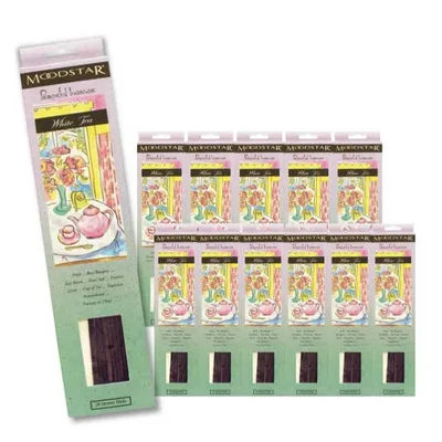 MOODSTAR INCENSE STICK WHITE TEA 12PCS / ムードスター インセンス スティック ホワイトティー 12個セット(240本)/ Room Fragrance お香