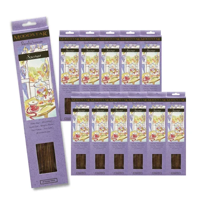 MOODSTAR INCENSE STICK SACHET 12PCS / ムードスター インセンス スティック サシェ 12個セット(240本)/ Room Fragrance お香