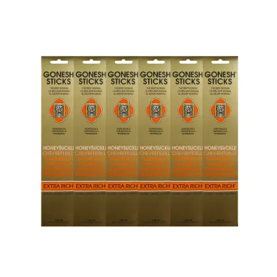 ★ネコポス送料無料★ GONESH INCENSE STICK HONEYSUCKLE 6PCS / ガーネッシュ インセンス スティック ハニーサックル 6個セット(120本)/ Room Fragrance お香
