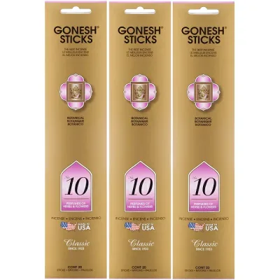 ★ネコポス送料無料★ GONESH INCENSE STICK NO.10 3PCS/ ガーネッシュ インセンス スティック NO.10 3個セット / Room Fragrance お香
