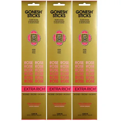 ★ネコポス送料無料★ GONESH INCENSE STICK ROSE 3PCS / ガーネッシュ インセンス スティック ローズ 3個セット / Room Fragrance お香