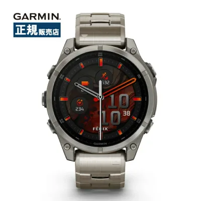 Garmin ガーミン fenix8 AMOLED 47mm メタルバンド 010-02904-47 スマートウォッチ 音声操作 LEDライト 地図内蔵 メンズ Suica対応 GPS 日本正規品 防水 音楽保存 ビジネス ランニング ゴルフ 筋トレ 健康管理