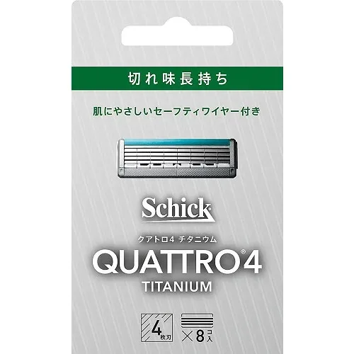 Schick(シック) クアトロ4 チタニウム 替刃 【8コ入】(シック・ジャパン)