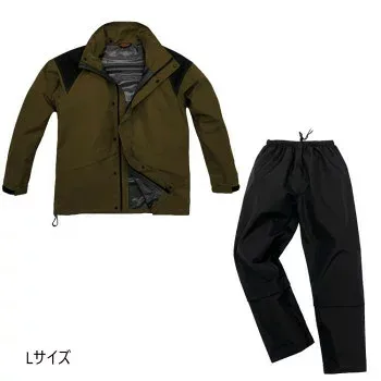 弘進ゴム B-1300 ODR透湿LIGHTレインスーツ カーキ L H1300BB【メーカー直送:代金引換不可:同梱不可】【北海道・沖縄・離島は配達不可】