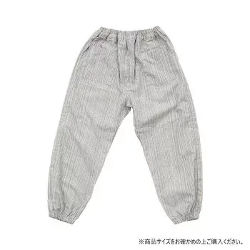 KADONO SARASHI SOME 和晒ガーゼ もんぺ ドビー織 白紺ストライプ Mサイズ【メーカー直送:代金引換不可:同梱不可】【北海道・沖縄・離島は配達不可】