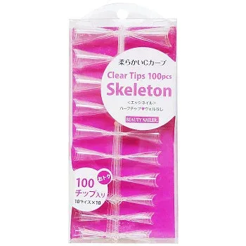ビューティーネイラー クリアチップス 100pcs スケルトン SKE-1【配送方法:メール便/同梱不可/代引不可/日時指定不可】【北海道・沖縄・離島は配達不可】
