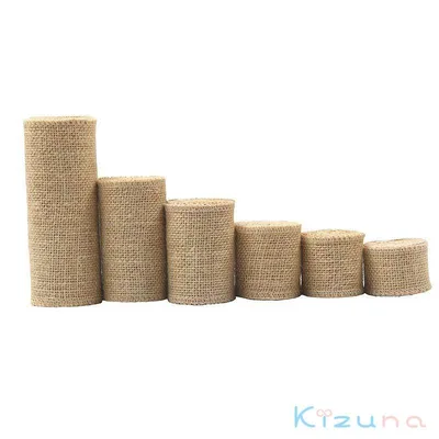 【店内クーポン配布中★最大600円OFF】 リボンロー パッキング DIY クラフト 雑貨 リボンロール リネン パーティー 手芸用 黄麻布 レース DIY 装飾 結婚式 麻布