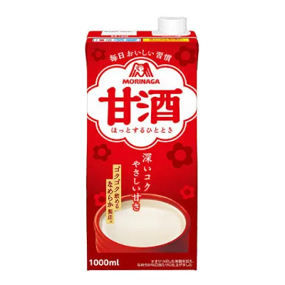米麹 酒粕 ブレンド コク 食感 のどごし 伝統の味 ギフト 健康 熱中症対策 栄養補給 ドリンク 発酵 大容量 森永製菓 甘酒 1000mL【介】
