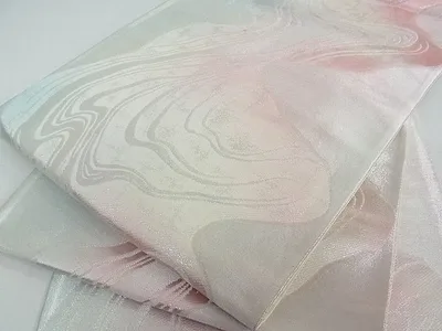 平和屋着物■六通柄袋帯 流水文 銀糸 逸品 ox2803