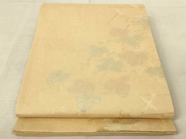 平和屋着物*夏物 六通柄袋帯 流水枝葉文 金銀糸 正絹 逸品 AAAU6283pf