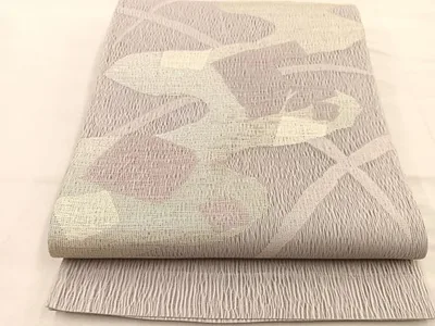 平和屋着物*夏物 太鼓柄袋帯 道長文 銀糸 正絹 逸品 BAAT3091hv
