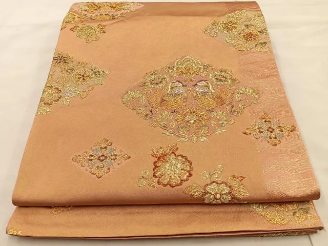 Heiwaya Kimono ◎Six-pattern bag belt, Shosoin fragrance pattern, gold thread, pure silk, masterpiece BAAT4502wb