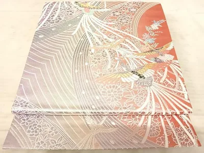 平和屋着物◎六通柄袋帯 唐織 鳳凰花文 金銀糸 正絹 逸品 AAAZ5919yx