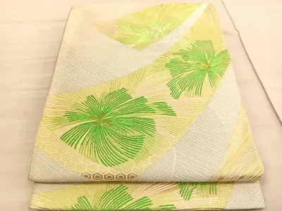 平和屋着物◎六通柄袋帯 唐織 舞花文 金銀糸 正絹 逸品 未使用 BAAV3986hv