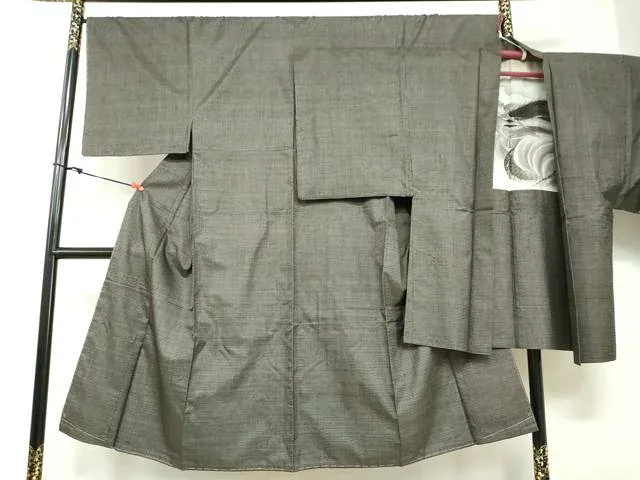 平和屋着物●男性 本場大島紬 アンサンブル 長羽織 100亀甲 総詰め 正絹 逸品 DABB0309ud