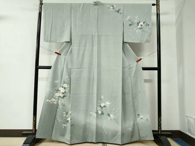 平和屋着物●訪問着 友禅 作家物 枝花文 暈し染め 正絹 逸品 CABC6654yc