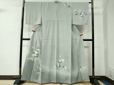 平和屋着物●訪問着 友禅 作家物 枝花文 暈し染め 正絹 逸品 CABC6654yc