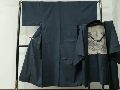 平和屋着物●男性 本場大島紬 アンサンブル 格子 正絹 逸品 CABC7094yc