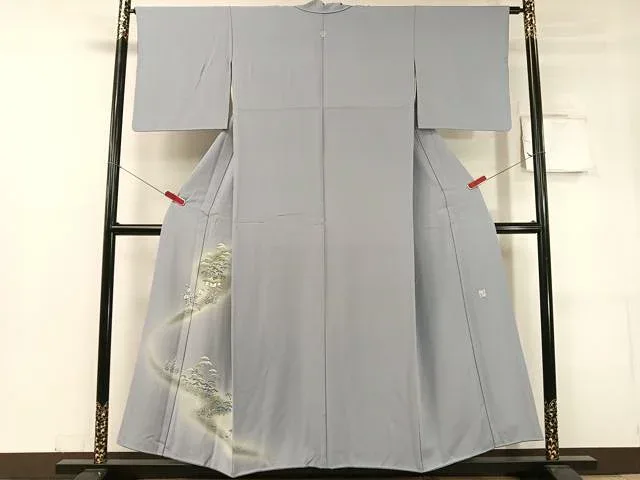 平和屋着物●京友禅の人間国宝 上野為二 色留袖 風景花文 暈し染め 正絹 逸品 CABC9831vp