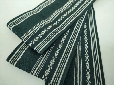 平和屋着物●男性 本場筑前博多織 両面 角帯 献上 正絹 逸品 DABD1992ps