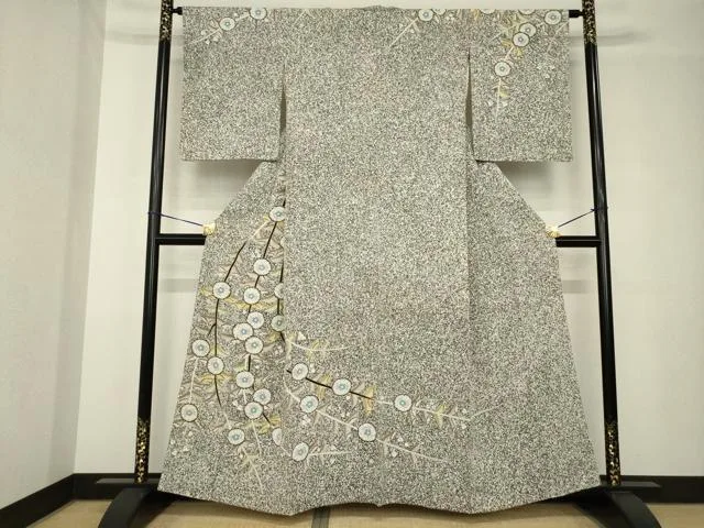 平和屋着物●訪問着 枝垂れ花文 正絹 逸品 AABH3346ck