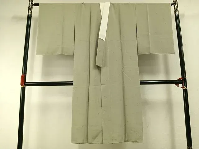 平和屋着物●長襦袢 無双仕立て ぜんまい紬 霞文 正絹 逸品 AABI1726fy